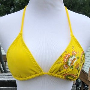 Dippers Yellow Triangle Bikini Top SZ M! NEW!